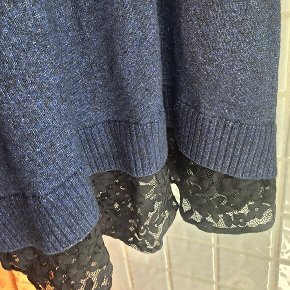 NWOT Torrid Vegan Cashmere Pullover 2-Fer Sweater Blue Size 3 - Picture 6 of 11